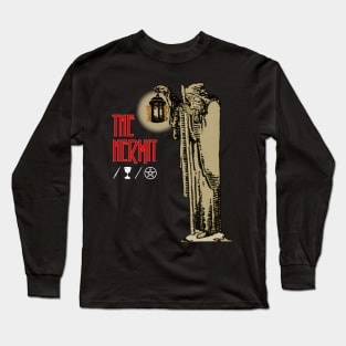 The Hermit Tarot Card - 70s Rock Parody Long Sleeve T-Shirt